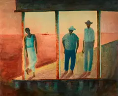 Heinz Steinmann, Fettlers in Town (1974), 1974, oil on composition board