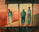 Heinz Steinmann, Fettlers in Town (1974), 1974, oil on composition board