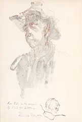 (Study) (1961) by Russell Drysdale, 1961, pen and ink and wash on paper, sold Mar 2015