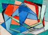 Frank Hinder, Construction 1954, 1954, oil on board