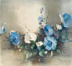 Blue by Thomas Balfour Garrett, monotype on paper, sold Mar 2015