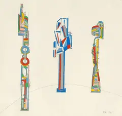 (Untitled) 1983 by Robert Klippel, 1983, collage, ink, pencil and gouache on paper, sold Mar 2015
