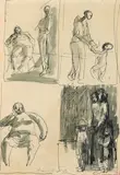 Russell Drysdale, Four Studies for Drought Series 1944-1945