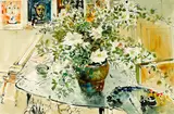 William Boissevain, (Interior, Flowers on a Table)