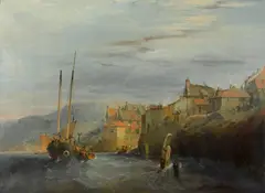 George Chambers, (Robin Hood's Bay Near Whitby), oil on canvas