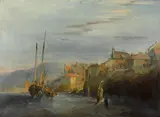 George Chambers, (Robin Hood's Bay Near Whitby), oil on canvas