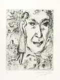 Marc Chagall, Auto Portrait 1969, 1969, etching on paper