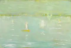 Sailing Home 1982 by Lloyd Rees, 1982, oil on canvas on composition board, offered Nov 2014