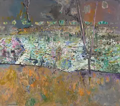 Fred Williams, Kew Billabong (1975), 1975, oil on canvas