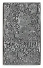 Charles Conder, Block for the Front Cover of The 9 by 5 Impression Exhibition Catalogue 1889, 1889, zinc plate on wood