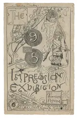 Charles Conder, Proof Impression of the Front Cover of The 9 by 5 Impression Exhibition Catalogue 1889, 1889, engraving