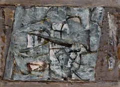 Composition (1961) by Ian Fairweather, 1961, synthetic polymer paint and gouache on cardboard, offered Nov 2014