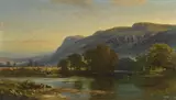 Charles Rolando, (Landscape with Figures) 1887, 1887, oil on board