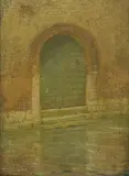 Hermann Dudley Murphy, Goldoni's Door (circa 1910), 1910, oil on canvas board