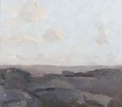 Landscape 1921 by Roland Wakelin, 1921, oil on cardboard, sold Oct 2014