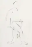 Rah Fizelle, Figure Study 1940, 1940, pencil on paper