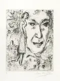 Marc Chagall, Auto Portrait 1969, 1969, etching on paper
