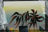 At the Window by Charles Blackman, oil on paper on composition board, offered Oct 2014