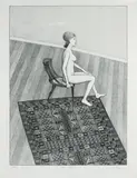 John Brack, Nude in Profile 1978, 1978, lithograph on paper (unframed)