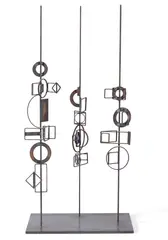No. 283B Trilogy (1973) by Robert Klippel, 1973, brazed steel construction, geometric sections, sold Aug 2014