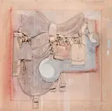 Tim Storrier, Saddle 1 1982, 1982, mixed media on paper