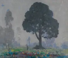 Mountain Mist (1925) by Arthur Streeton, 1925, oil on canvas, sold Aug 2014