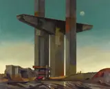 The Unfinished Span 2005-2006 by Rick Amor, 2005-2006, oil on canvas, sold Aug 2014