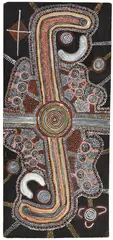 Uta Uta Tjangala, Young Man's Travelling Ceremony (1972), 1972, synthetic polymer paint on composition board
