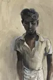 (Native Boy) by Donald Friend, watercolour and ink on paper, sold Jul 2014
