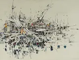 William Rose, Metropolis 1959, 1959, oil on composition board