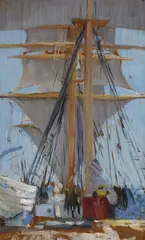 Violet Teague, Barque 'C.B. Pedersen' (1935), 1935, oil on board
