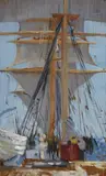 Violet Teague, Barque 'C.B. Pedersen' (1935), 1935, oil on board