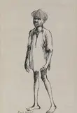 Russell Drysdale, Young Billy, ink on paper