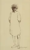Russell Drysdale, Young Lubra, ink on paper