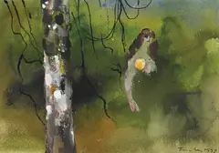 Springbrook 1973 by Albert Tucker, 1973, watercolour on paper, offered Jul 2014