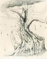 Moreton Bay Fig (1979) by Brett Whiteley, 1979, etching on paper, offered Jul 2014