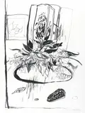 Brett Whiteley, Flowers on the Table (1977), 1977, lithograph on paper