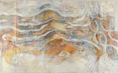 A Natural History of Sand Dunes, Arrerente Desert 1992-1993 by John Wolseley, 1992-1993, watercolour, colour pencil, gouache, graphite and ink on paper, offered Jul 2014
