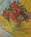 Grace Cossington Smith, Gum Blossom 1945, 1945, oil on pulpboard