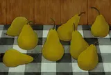 Geoff Jones, Pears (1975), 1975, oil on glass