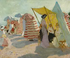 E. Phillips Fox, Morning on the Beach (circa 1909-1911), 1909-1911, oil on canvas