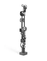 No.261 1970 by Robert Klippel, 1970, brazed steel, geometric sections, painted matt charcoal grey, offered May 2014