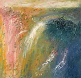 Nebudchadnezzar, Rainbow and Waterfall (1967) by Arthur Boyd, 1967, oil on canvas, sold May 2014