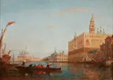 Charles Clément Calderon, View of Venice, oil on canvas