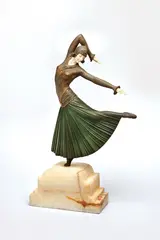 Demetre Chiparus, Ayouta (circa 1925), 1925, patinated and cold painted bronze with ivory face and hands