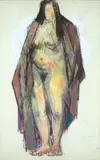 Frank Hinder, Nude with Drape 1971