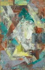 Frank Hinder, Minotaur 1972, 1972, oil on board