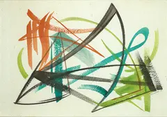 Allegretto 1960 by Frank Hinder, 1960, watercolour on paper, sold Apr 2014