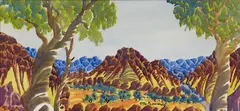 Otto Pareroultja, Churinga Shapes, watercolour on paper