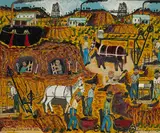 Sam Byrne, Mining Broken Hill 1886, 1886, oil on composition board